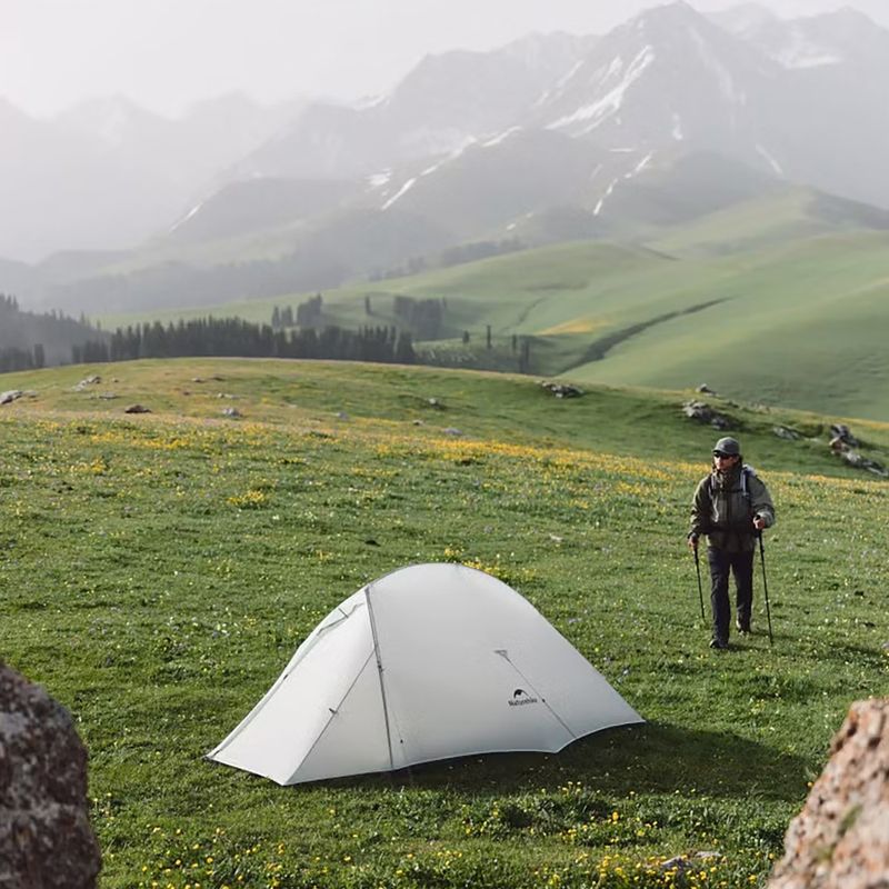 Trekový stan 2‑místný Naturehike Mongar UL 2 15D moon rock gray 4