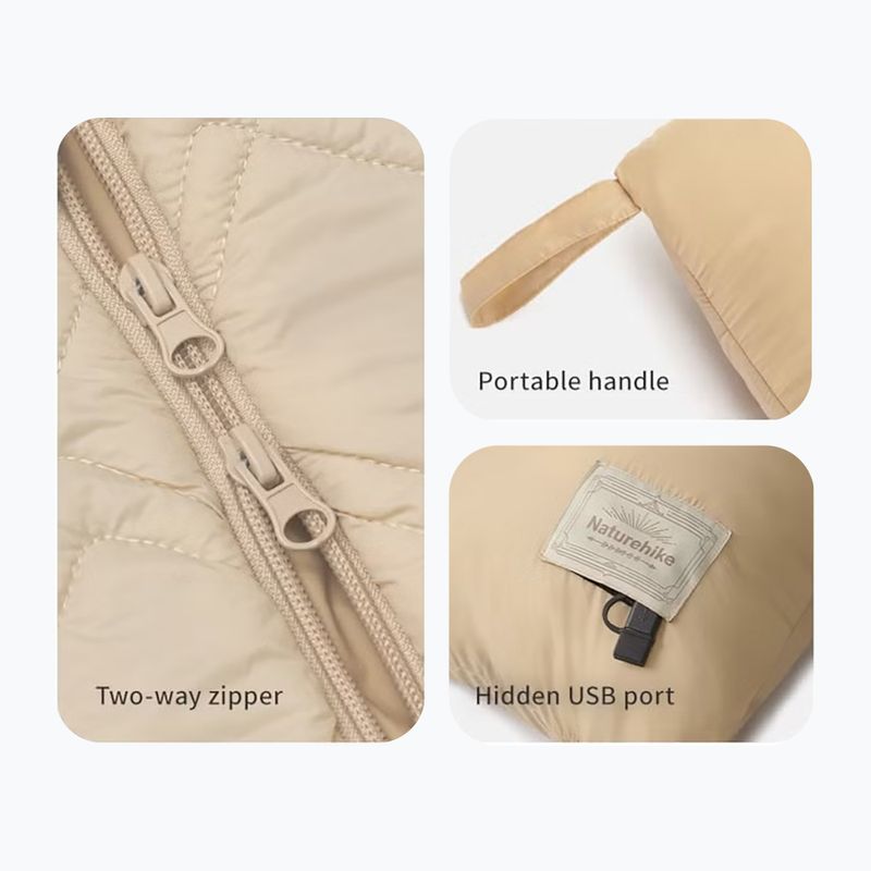 Vyhřívaná deka Naturehike SK90 M cloud gray 2