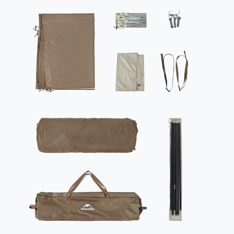 4lůžkový kempingový stan Naturehike Village 13 Ridge Ultimate Edition brown/ti black 3