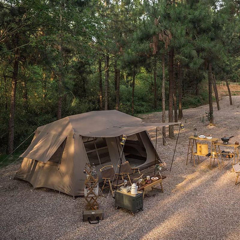 4lůžkový kempingový stan Naturehike Village 13 Ridge Ultimate Edition brown/ti black 5