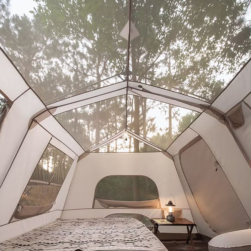 4lůžkový kempingový stan Naturehike Village 13 Ridge Ultimate Edition brown/ti black 6