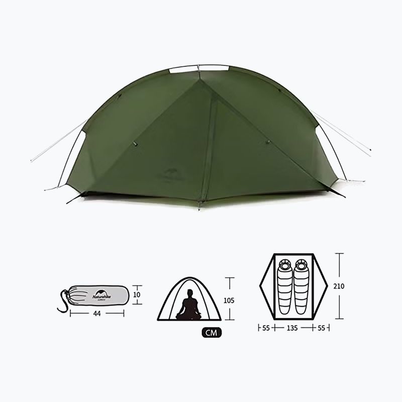 Trekový stan pro 2 osoby Naturehike Tagar 2 forest green 2