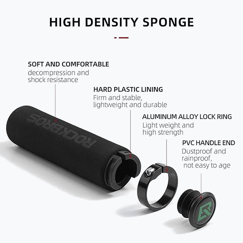 Gripy na řidítka Rockbros BT1001 Handlebar Grips black 3