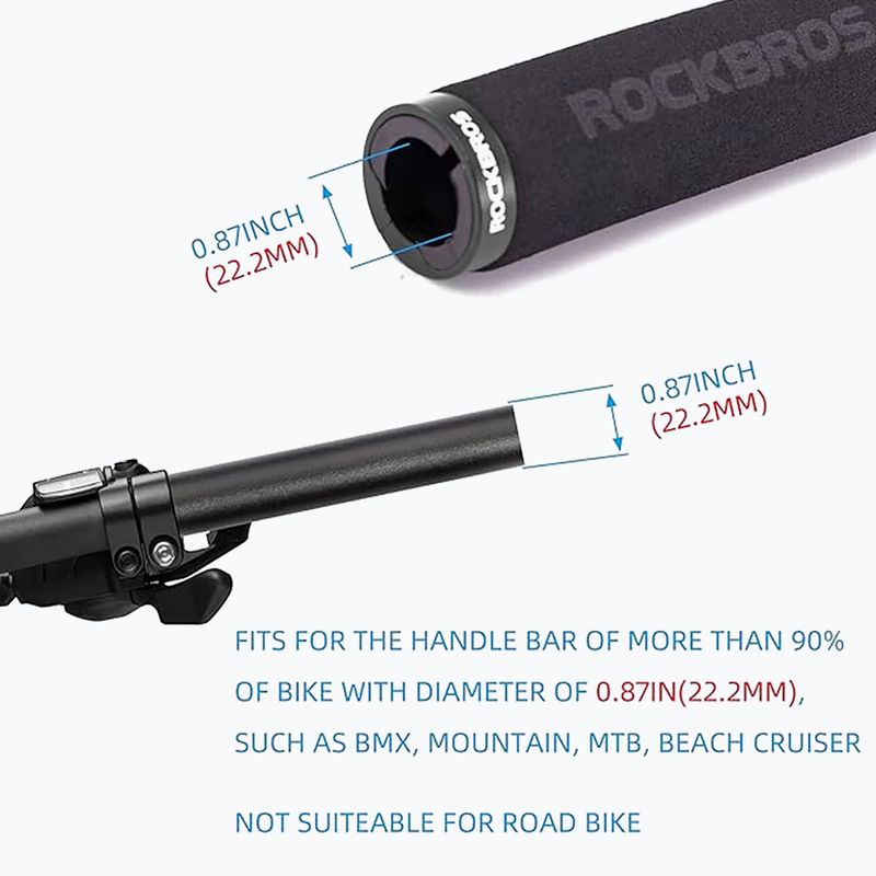 Gripy na řidítka Rockbros BT1001 Handlebar Grips black 4