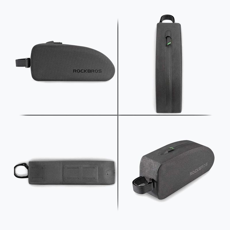 Cyklistická brašna na rám Rockbros AS-019 Bike Tube Bag S black 3