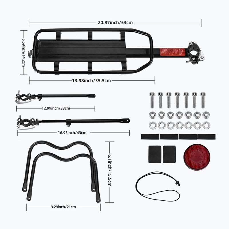 Nosič na kolo Rockbros HJ1009 Bike Rear Rack black 5