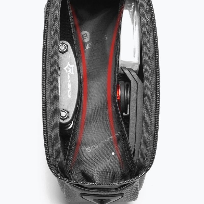 Cyklistická brašna na rám Rockbros B68 Bike Tube Bag 1.7L black 4