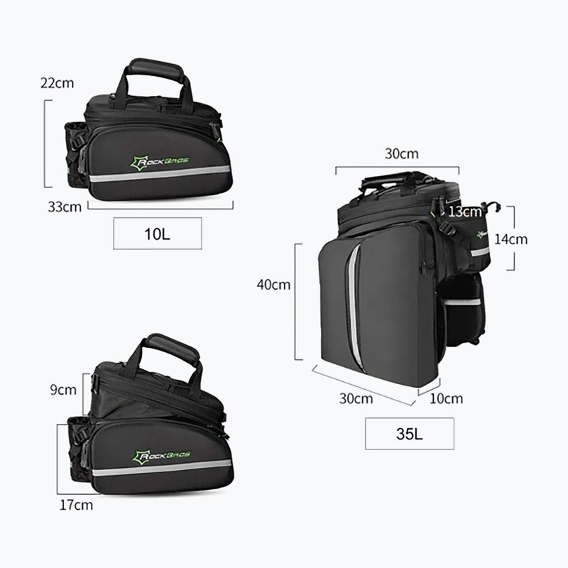 Taška na nosič kola Rockbros A6-03BK Bicycle Pannier Bag black 5