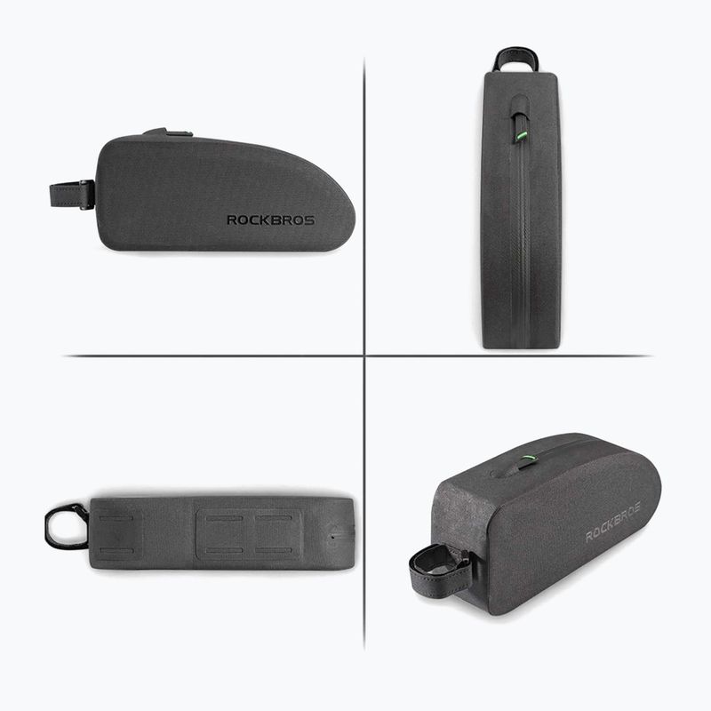 Cyklistická brašna na rám Rockbros AS-019-1 Bike Tube Bag L black 3
