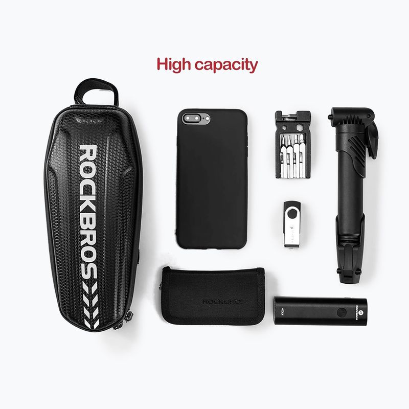 Cyklistická brašna na rám Rockbros B60 Bike Tube Bag M black 4