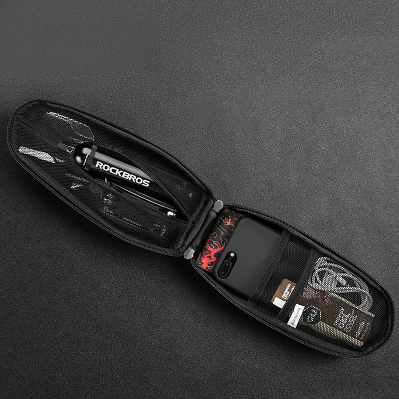 Cyklistická brašna na rám Rockbros B61 Bike Tube Bag L black 3