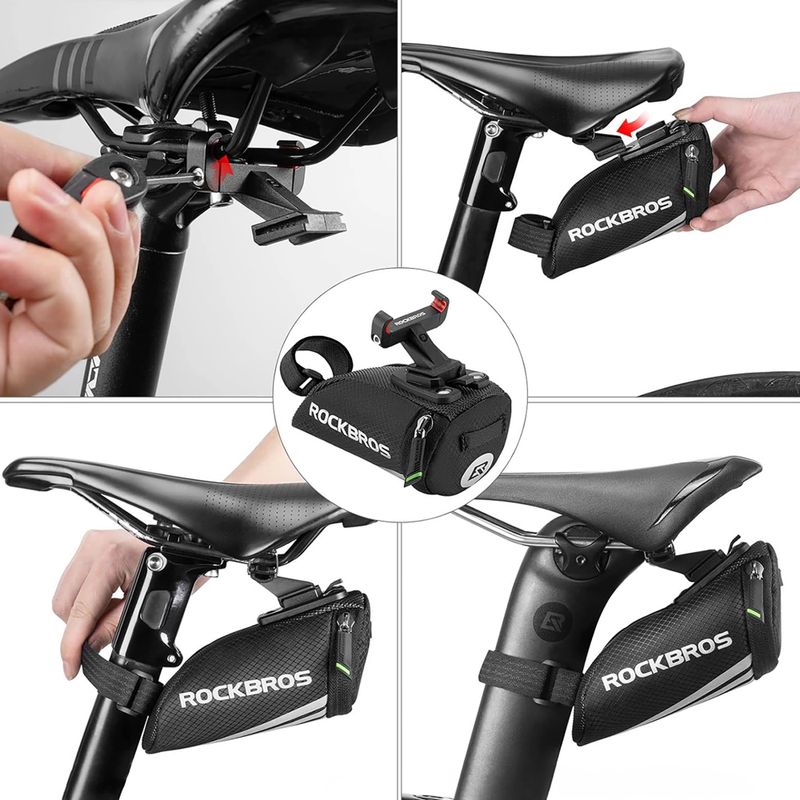 Taška pod sedlo na kolo Rockbros C28BK Bike Saddle Bag black 3