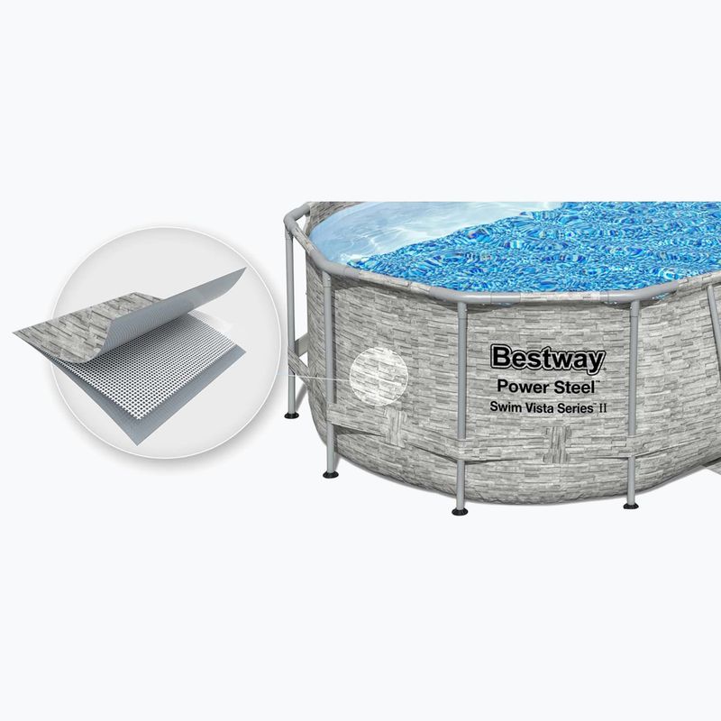 Bazén s kovovou konstrukcí  Bestway Power Steel Swim Vista Series Oval Pool Set 427 x 250 cm šedý 4