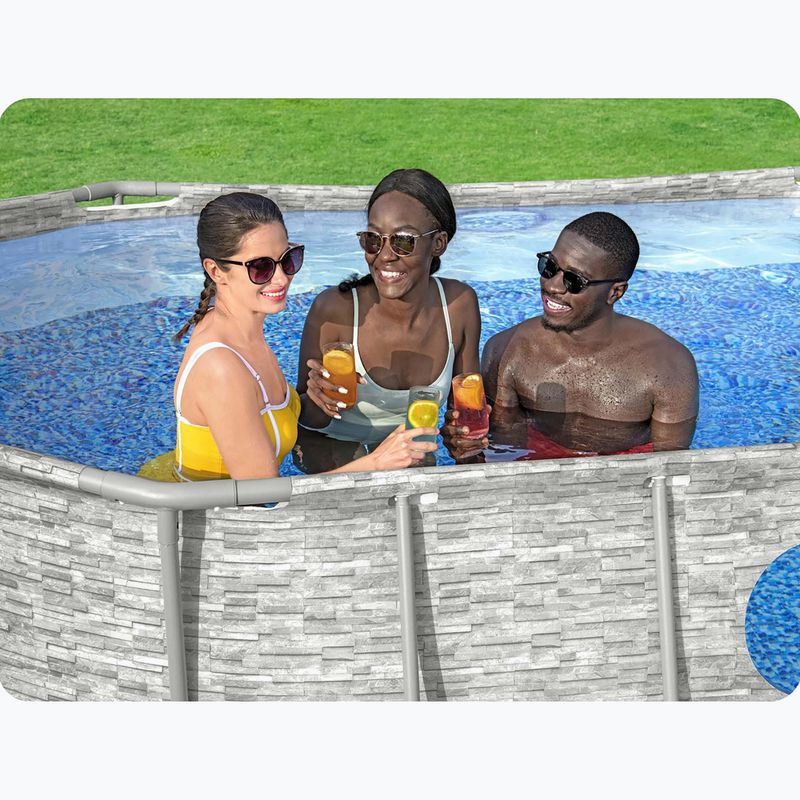 Bazén s kovovou konstrukcí  Bestway Power Steel Swim Vista Series Oval Pool Set 427 x 250 cm šedý 15