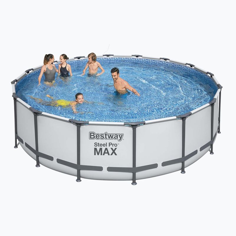 Bazén s kovovou konstrukcí  Bestway Steel Pro Max Pool Set 5612Z 488 x 122 cm šedý 2