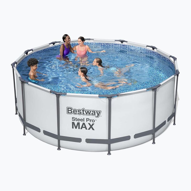 Bazén s kovovou konstrukcí  Bestway Steel Pro Max Pool Set 396 x 122 cm šedý 2