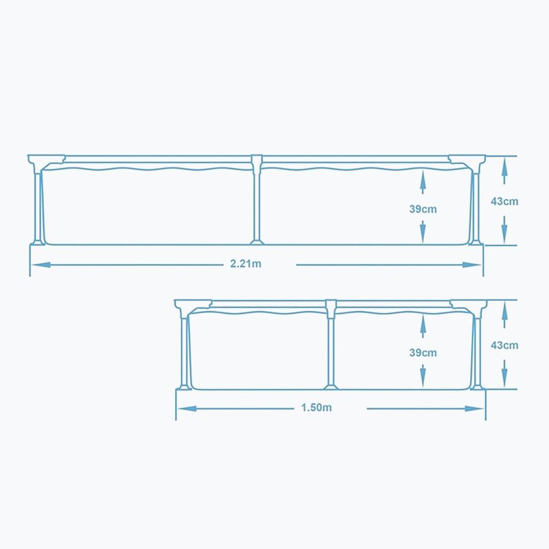 Bazén s kovovou konstrukcí  Bestway Steel Pro Pool 221 cm modrý  5