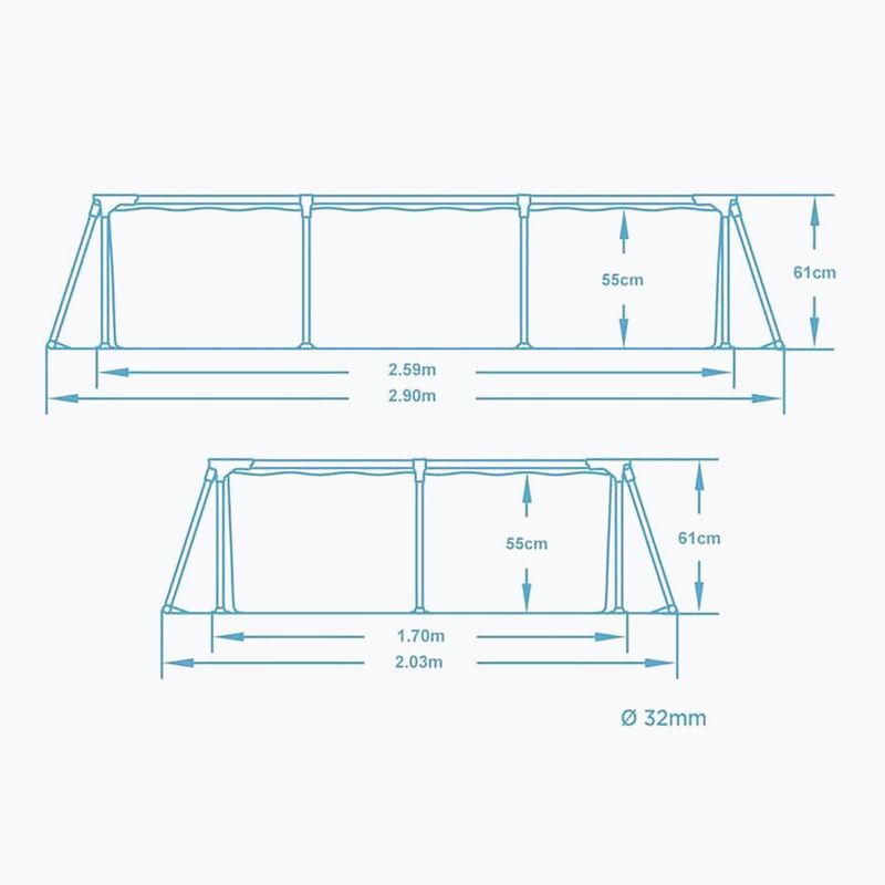 Bazén s kovovou konstrukcí  Bestway Steel Pro Pool 259 cm modrý  5