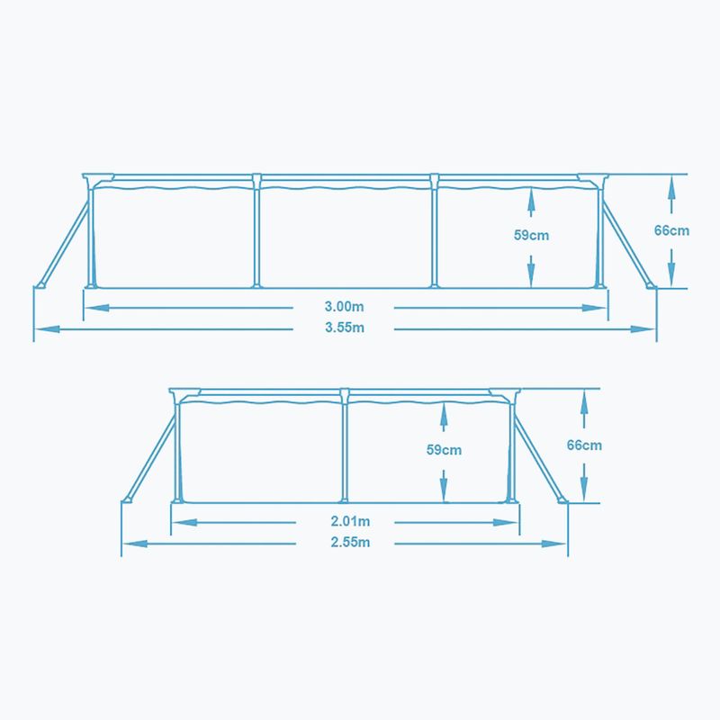 Bazén s kovovou konstrukcí  Bestway Steel Pro Pool 300 cm modrý  5