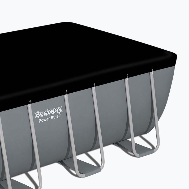 Bazén s kovovou konstrukcí  Bestway Power Steel Rectangular Pool Set 56466N 549 x 274 cm tmavě šedý  4