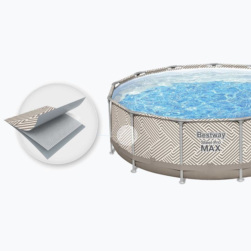 Bazén s kovovou konstrukcí  Bestway Steel Pro Max Pool Set 396 x 107 cm béžový 6