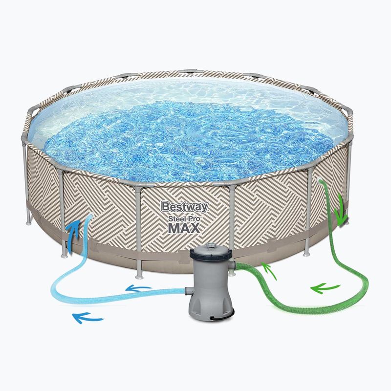 Bazén s kovovou konstrukcí  Bestway Steel Pro Max Pool Set 396 x 107 cm béžový 8