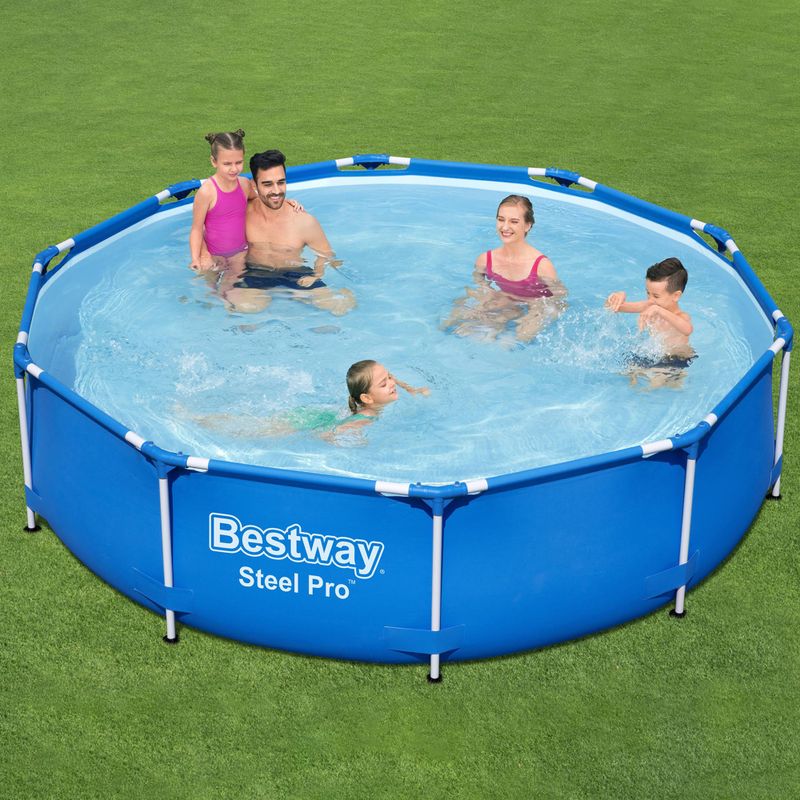 Kulatý bazén Bestway Steel Pro modrý 56679 4