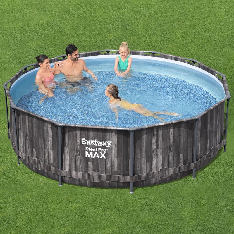 Kulatý bazén Bestway Steel Pro Max Grey 5614X 3