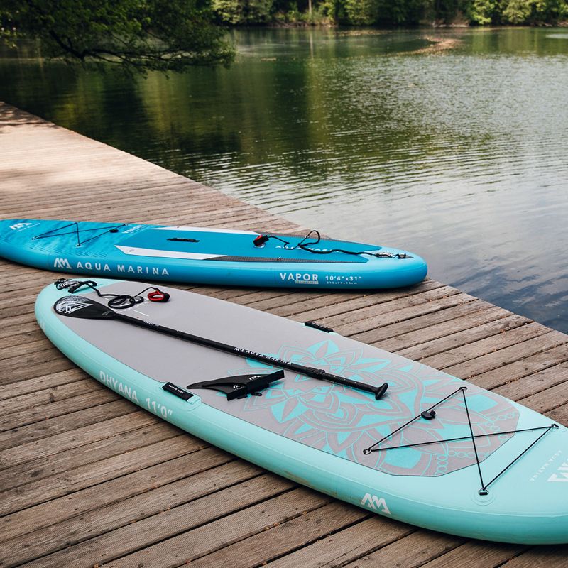 Prkno SUP Aqua Marina Dhyana - Yoga iSUP, 3,36 m/15 cm, s pádlem a bezpečnostním vodítkem šedé BT-21DHP 8