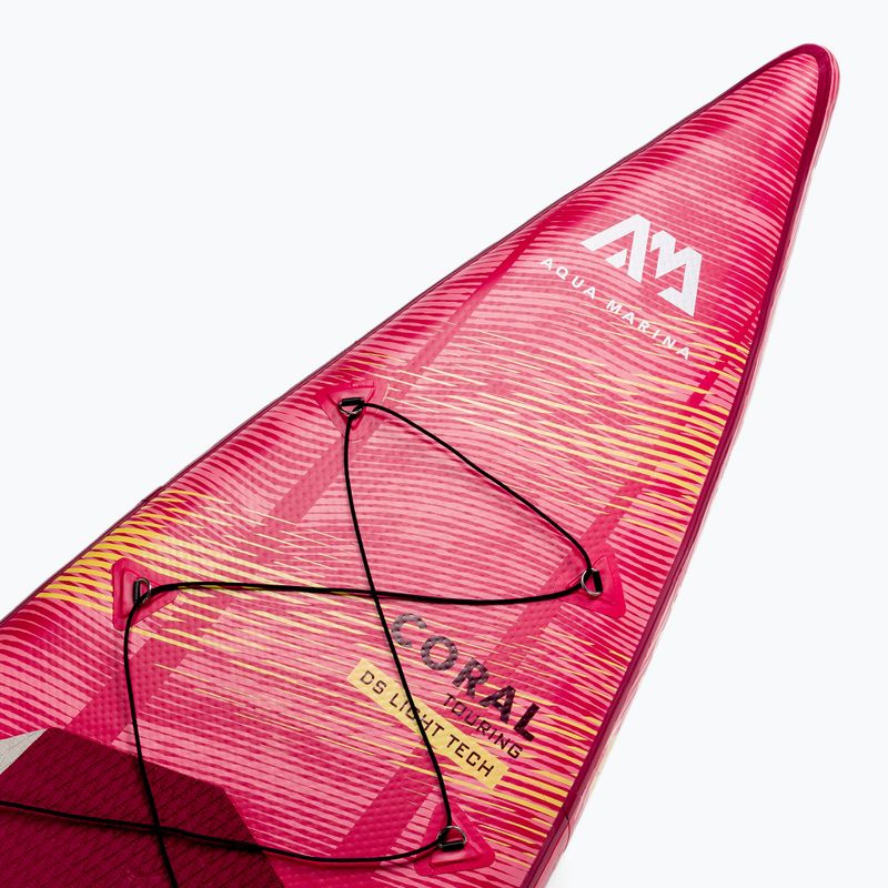Prkno SUP Aqua Marina Coral Touring - Touring iSUP, 3,5 m/15 cm, s pádlem a cívkovým vodítkem růžové BT-22CTP 6