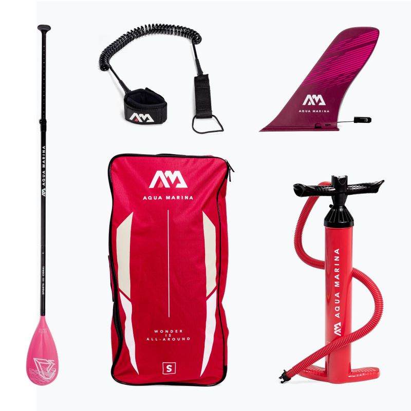 Prkno SUP Aqua Marina Coral Touring - Touring iSUP, 3,5 m/15 cm, s pádlem a cívkovým vodítkem růžové BT-22CTP 10