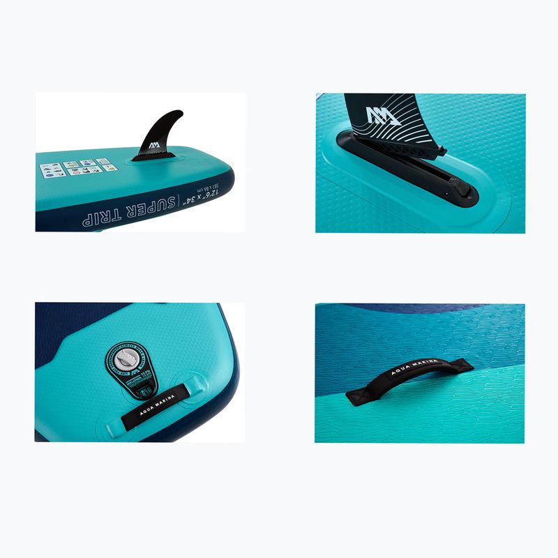 Nafukovací paddleboard sada Aqua Marina Super Trip Essential 12'6" dark green 6