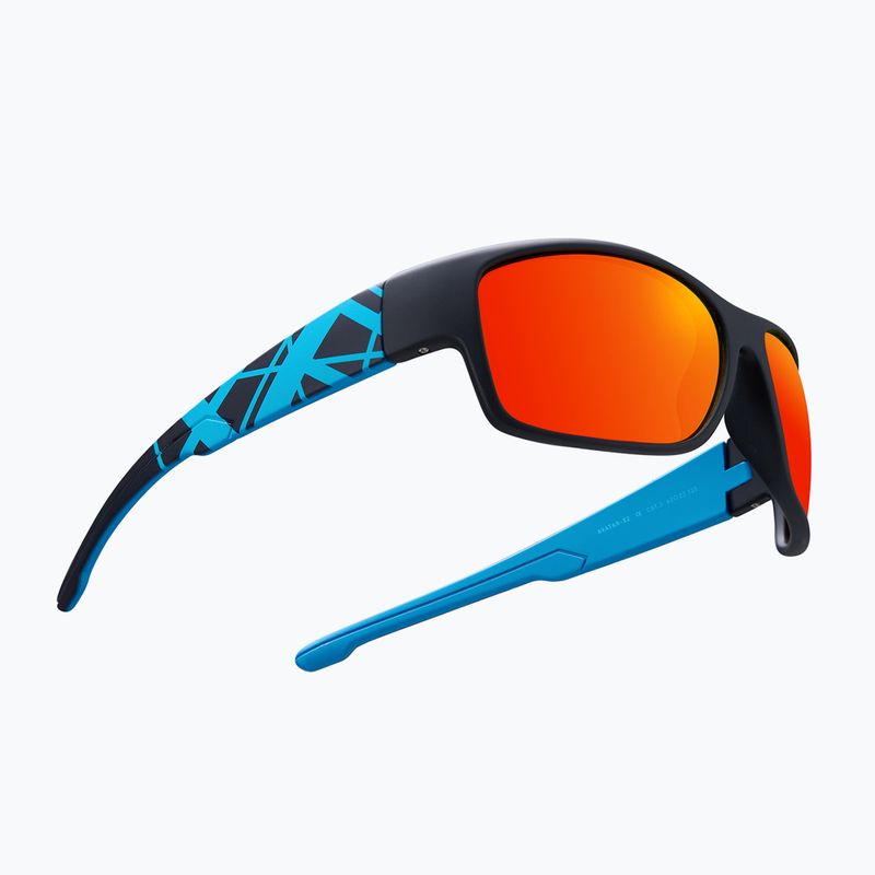 Sluneční brýle Aztron Avatar-X2 matt black/gloss blue/polarized sahara red mirror/brown 4