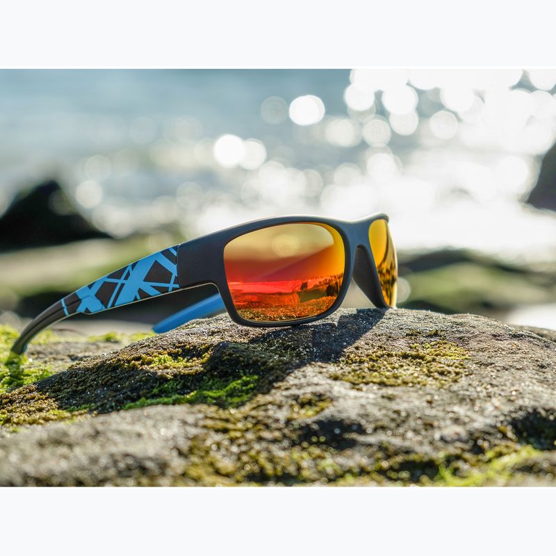 Sluneční brýle Aztron Avatar-X2 matt black/gloss blue/polarized sahara red mirror/brown 6