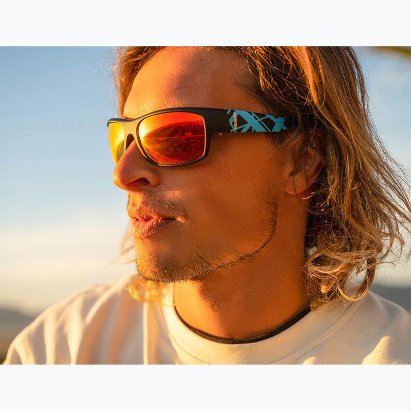 Sluneční brýle Aztron Avatar-X2 matt black/gloss blue/polarized sahara red mirror/brown 9