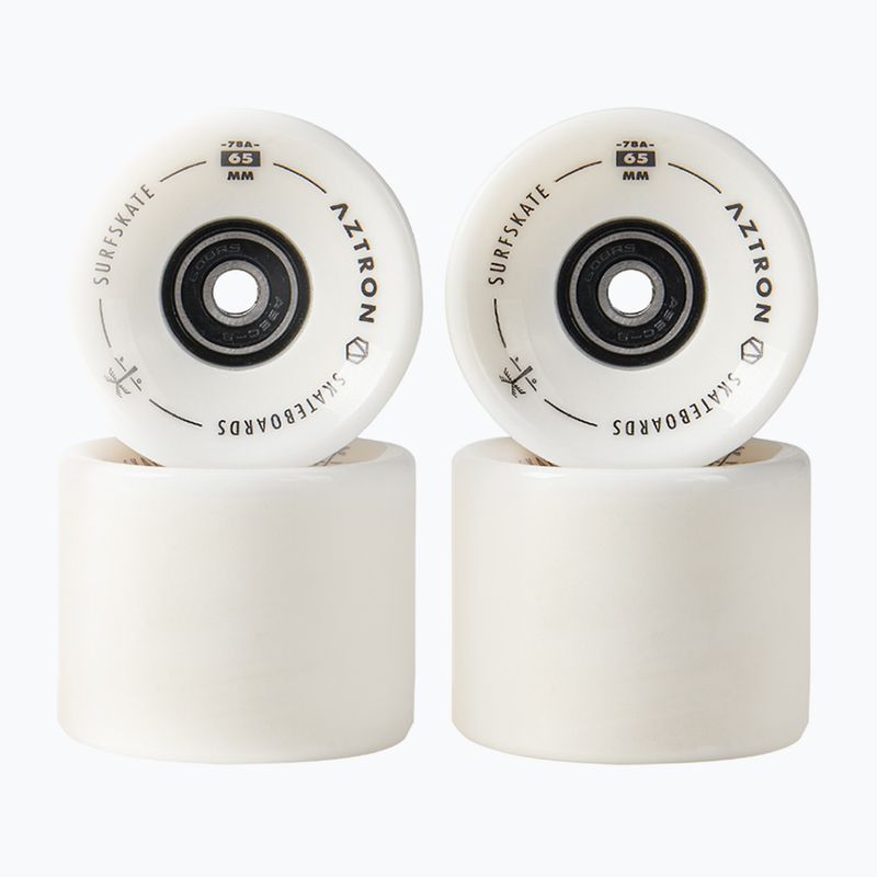 Kolečka ke skateboardu Aztron Surfskate 65 mm / 78A 4 szt. bright white