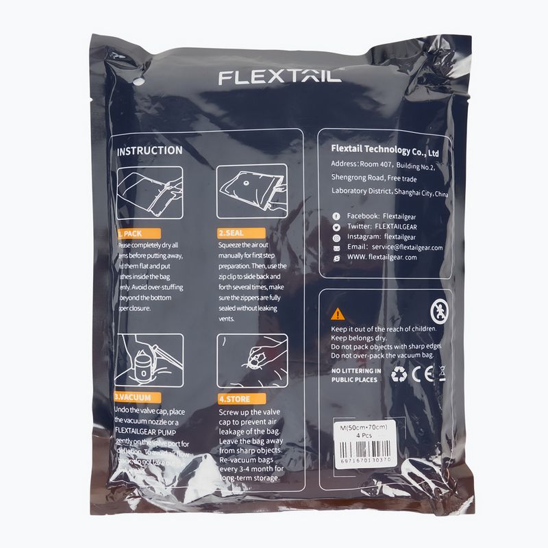 Sada sáčků Flextail Vacuum 4pack M clear 2
