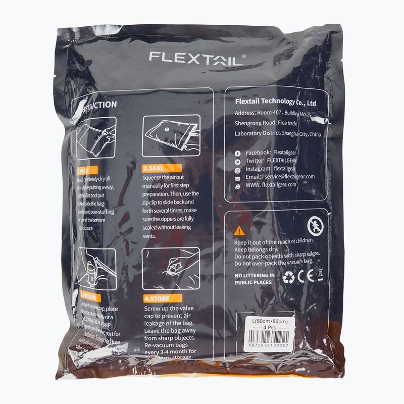 Sada sáčků Flextail Vacuum 4pack L clear 2
