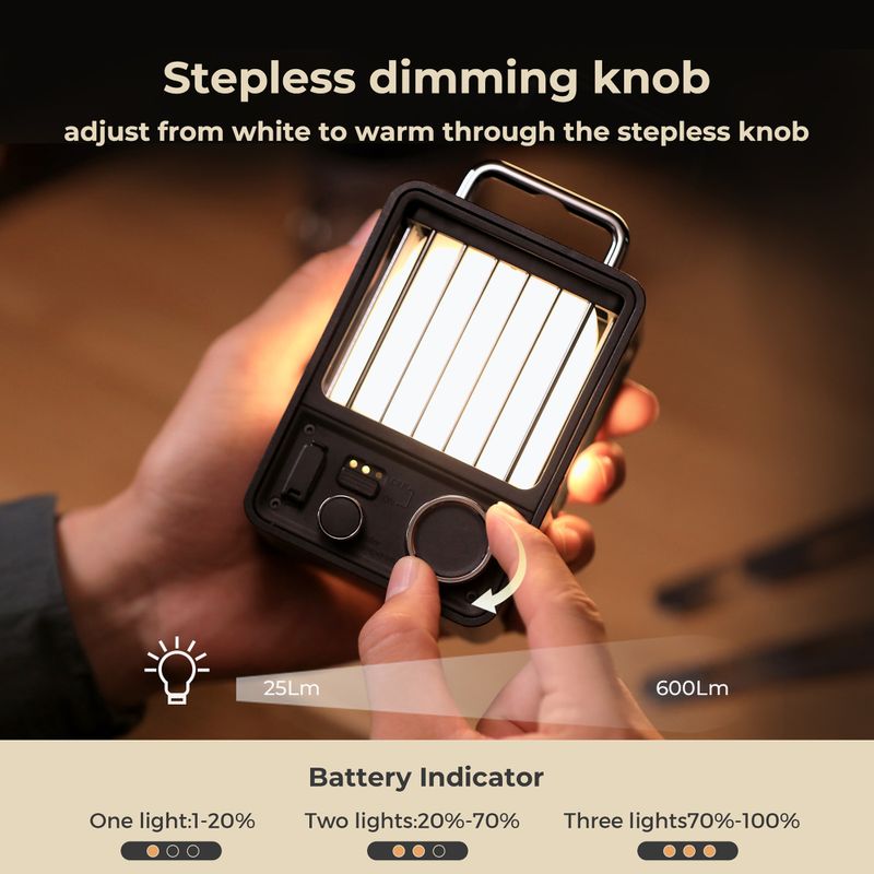 Turistická lampa Flextail Villa green 6