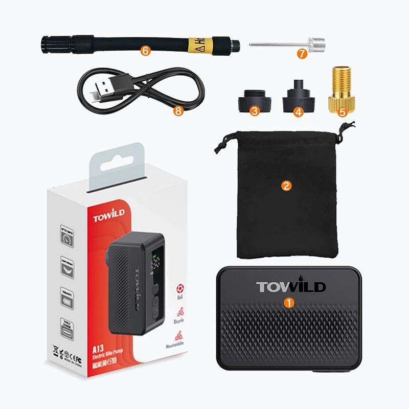 Pumpa na elektrokolo TOWILD A13 black 4
