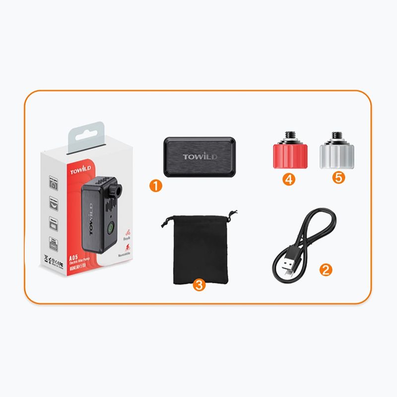 Pumpa na elektrokolo TOWILD A05 black 3