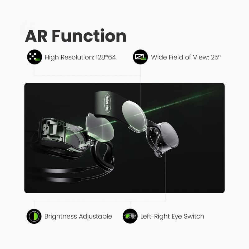 Plavecké brýle Holoswim 2 Pro AR Smart deep sky black 15
