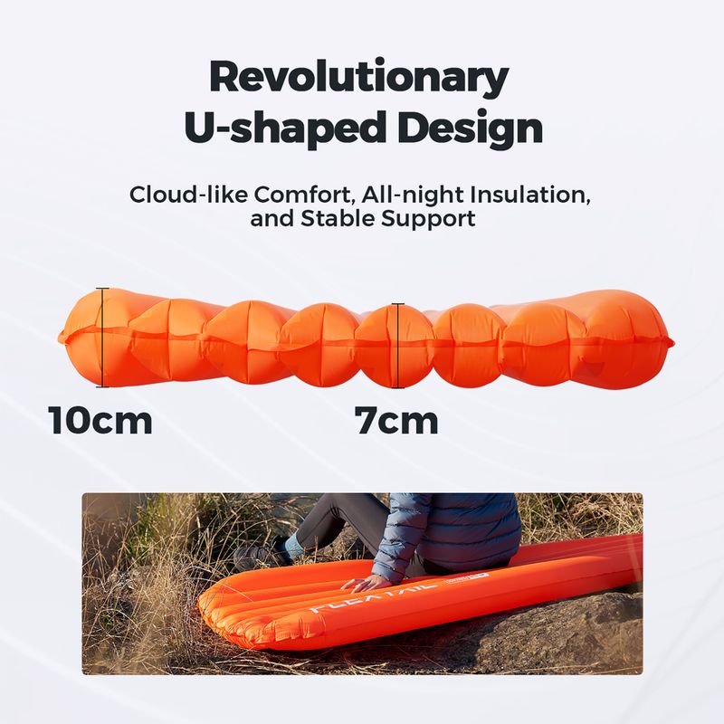 Nafukovací matrace Flextail Zero R05 Regular orange 9