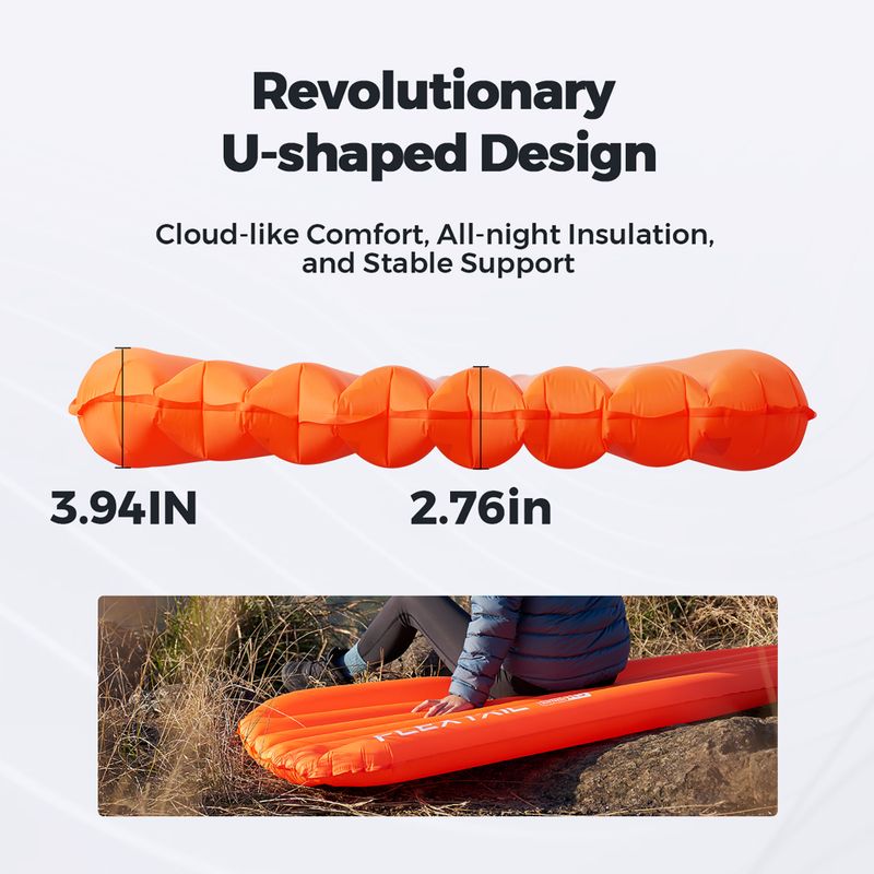 Nafukovací matrace Flextail Zero R05 Regular orange 10