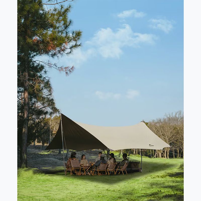 Plachta Naturehike Sky Ti Black Hexagon khaki 3