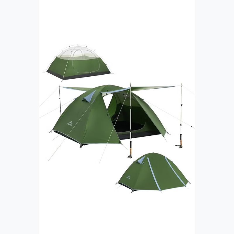 Trekový stan pro 3 osoby Naturehike Bleik 3 Type B forest green 2