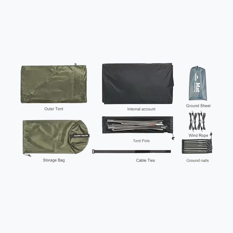 Trekový stan pro 1 osobu Naturehike Mongar Pro 1 20D olive 2