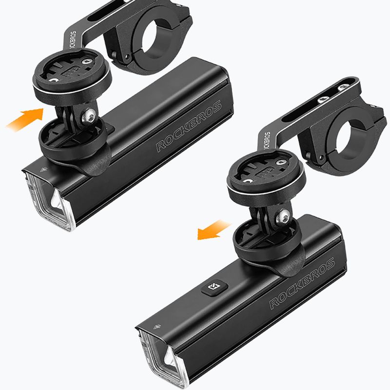 Přední cyklistické světlo Rockbros 24610002001 Front Light 1000 Lumen black 2