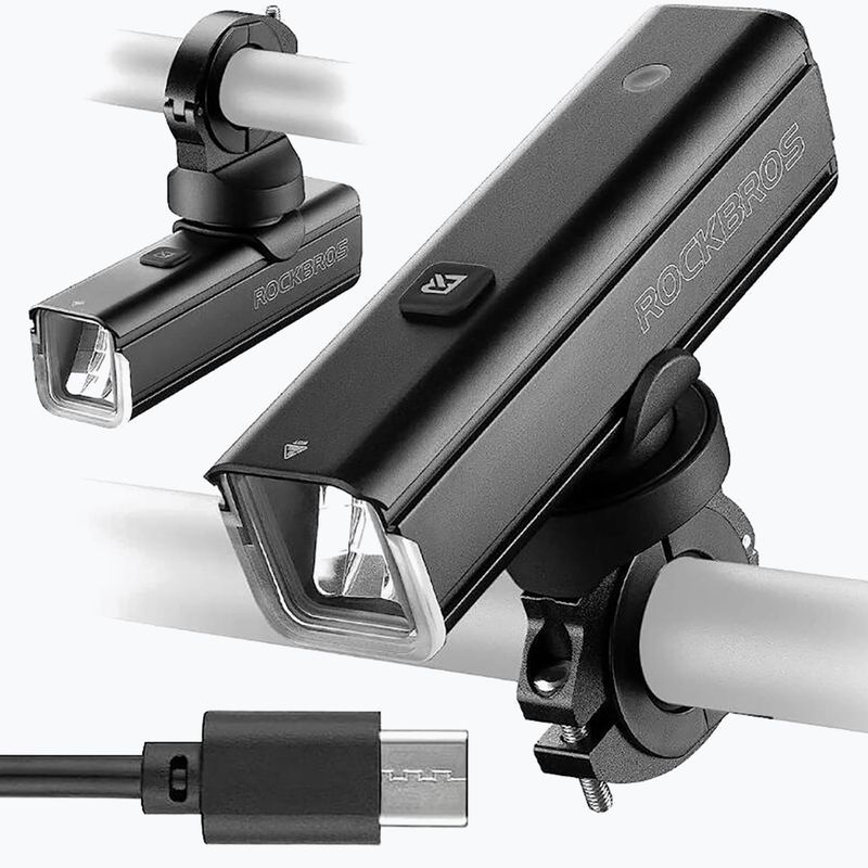 Přední cyklistické světlo Rockbros 24610002001 Front Light 1000 Lumen black 3