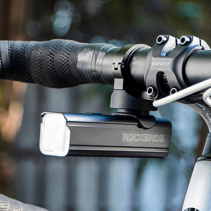 Přední cyklistické světlo Rockbros 24610002001 Front Light 1000 Lumen black 7
